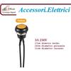 GlobalME Pulsante momentaneo On Off Mini incasso rotondo diametro 12 mm Impermeabile IP65 3A 230 Vac con filo pre-saldato GIALLO