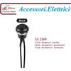 GlobalME Pulsante momentaneo On Off Mini incasso rotondo diametro 12 mm Impermeabile IP65 3A 230 Vac con filo pre-saldato NERO