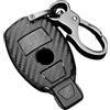 OTMIK Guscio in plastica ABS in fibra di carbonio per chiave auto, adatto per Mercedes Benz Classe A B C S AMG GLA CLA GLC W176 W221 W204 W205 accessori per chiave, Nero , 8.5 x 4.4 x 1cm
