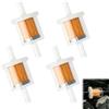 JinRuiCPeng 4 Filtri Carburante Universali Da 8 Mm, Filtri Benzina E Diesel Trasparenti per Motociclette, Scooter, Ciclomotori, Tosaerba E Auto, Filtri Carburante in Linea per Un'alimentazione