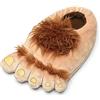 Ibeauti QSJi - Pantofole da uomo con piedi grandi, in pelliccia e mostro avventura, comode novità calde invernali, per adulti