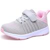 Mitudidi Running Scarpe Sportive Ragazze 30EU Scarpe Corsa Bambine Scarpe Ginnastica Bambino Formatori Bimbo Tennis Scarpe Outdoor Bambini Scarpe Fitness Basket Sneakers Leggero Unisex Ragazzi Grigio Rosa