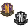 Cinereplicas Cinrepelicas Wednesday Nevermore Academy Pin 2.6 x 2.6 x 0.2 cm Official Licence