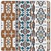 Jiuvaso Pavimento Tenda Lavabile Tappetino Sottotenda Materassino Impermeabile Coperta Campeggio in Pongee Cotone Alluminio Fondo in Alluminio Sigillato, Boho, 200 285cm