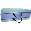MotiveTech Materassino da Ginnastica con Maniglie Imbottito Tappetino Fitness Pieghevole Portatile Tappeto da Palestra con Maniglia, Verde Menta, Lavanda, Verde Acqua