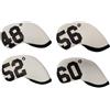 YWMJZEU Copri Ferro da Golf Universale, Bianco Con Scritte Nere, Copri Sand Wedge