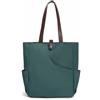 Hellery Borsa da Pickleball Grande Capienza Tote Racchette Tela Resistente Borsa Tennis per Outdoor, Viaggio, Verde, Verde Inchiostro