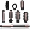 Cecotec Spazzola Ad Aria Calda Ceramiccare AirGlisse Black. 1400 W, Multifunzione 8 In 1, Ricciolo, Pettine, Asciuga ed Elimina L'Effetto Crespo, 3 Velocità, 3 Temperature, Rivestimento Ceramico.