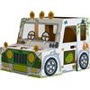 BANKERS BOX Casa di Cartone Camion Dinosauro per Bambini XL (81,5 x 79,5 x 97,7 cm) - Casetta da Colorare - Certificata FSC, Riciclabile - Divertimento Arte e Creatività - Età 3+