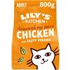 Lily's Kitchen Prodotto con ingredienti naturali Cibo secco per cani adulti Cibo per gatti Pollo al forno con verdure Ricetta senza cereali 4 x 800 g