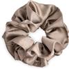 SXQLYH Elastico per capelli Scrunchie in raso per donna, elastico per capelli tridimensionale, morbido ed elastico, per coda di cavallo, per donne e capelli lunghi (kaki)