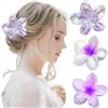 OIXEYA 3 Pezzi Pinze per Capelli Fiori Clip Artiglio da Donna, mollettone fiore fermagli antiscivolo per donne, Accessori Capelli per Ragazze e Donna, Elegante Antiscivolo Plastica Pinze per Capelli di Fiori