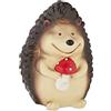 Relaxdays Statua Decorativa da Giardino, Riccio Sorridente, in Poliresina, per Giardino, HLP: 15x10,5x10,5 cm, Marrone
