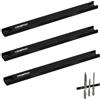 Relaxdays Set da 3 Barra Magnetica, Striscia Lunga 30 cm, Appendi Utensili e Coltelli Acciaio Inox, Guida a Parete, Nero