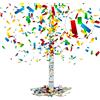 Relaxdays Cannone Sparacoriandoli 80 cm, Idea Regalo, Decorazione per Feste e Carnevale, Gittata di 6-8 m, Colorato