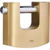 Yale Lucchetto rettangolare in ottone di alta sicurezza Y114B/90/127/1, corpo 90mm, gancio in acciaio indurito, 3 chiavi