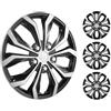 VEVOR Coprimozzi Copricerchi, 440 mm Diametro, Copriruota Antigraffio con Foro per Ugello a Scatto e Valvola, Coprimozzo in ABS e PC con Elevata Rigidità e Minore Resistenza al Vento, Argento Nero