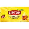 Lipton Yellow Label Tè Nero Classico Gusto Intenso, 25 Filtri