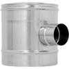 MAKA change your life quality MAKA Raccordo a T 90° Ridotto Ø 80 per Canna Fumaria in Acciaio Inox, Ti con Codolo Ridotto per Stufa a Pellet, Monoparete (Ø 120 mm, AISI 316)