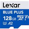 Lexar Blue Plus MicroSDXC 128GB UHS-I con adattatore SD fino a 170MB/s C10 U3 V30 A2