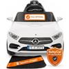 BabyCar Mercedes CLS 350 AMG | Macchina Elettrica per Bambini 12V con 2 Motori 25W | Auto Elettrica Per Bambini Telecomandata, Sedile in Pelle, Porte Apribili, MP3/USB | Licenza Ufficiale | Bianco
