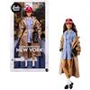 Barbie Signature @BarbieStyle New York Bambola da collezione | Bambola fashion con look newyorkese, abito blu, cappotto marrone e accessori, bambola da collezione, JJX32