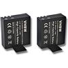 vhbw 2x vhbw Li-Ion Batteria Set 900mAh (3.7V) compatibile con Videocamera Fotocamera Sportiva Camcorder DBPower EX4000, EX5000 sostituisce SJ4000.