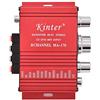 Zerone Mini 12V 2 Canali HiFi Stereo Bass Amplificatore di Potenza 20W + 20W Digital Indoor/Outdoor Amp Rosso per Auto Barca