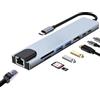 Volink Hub USB C 8 in 1 multiporta con HDTV 4K@30Hz, ricarica PD 100W, USB 3.0, USB 2.0, porta dati USB-C per MacBook Pro 2020 MacBook Air 2020 Huawei Matebook ChromeBook Pixel Tablet USB Type C