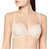 Dorina Reggiseno Donna Adele Demi - Leggermente Imbottito, con Ferretto, Morbido Tessuto Micro con Fascia in Pizzo Floreale, Spalline Regolabili, Fiocco in Raso con Charm Diamantato, Color Pelle