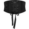 BlackButterfly Cintura Corsetto Donna Pizzo 14 cm | Sovrapposizione Floreale, Nastro in Raso da Annodare, 3 Bottoni a Pressione, Fianchi Elasticizzati, Taglie S-XXL