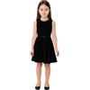 A2Z 4 Kids Ragazze Semplice Vestito A Ruota Festa Moda Estiva Vestiti Girocollo Senza Maniche Svasato Leggero Vestito con Cintura Gratuita età 5-13 Anni