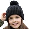A2Z 4 Kids Ragazze Ragazzi Cappelli A Coste A Maglia con Pompon Pom Pom Berretto Elastico Resistente Elegante Inverno Caldo Accogliente Cappellini Comodo Inverno Accessori età 3-10 Anni