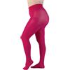 LEELA LAB Collant Donna Curvy Super Opaco 90 Denari, Calze Curvy, Collant Taglie Forti, Colorati, Invernali, Calze Curvy per ogni occasione - Made in Italy (Amaranth, 4)