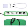 LiebeWH Melodica 37 Tasti Tastiera Melodica Strumento 48 x 11 x 5cm Musicale a Fiato per Principianti Formazione Professionale con Cannello Bocchino Panno per Pulire Facile Installazione(verde)