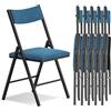 Asdsed Set di 6 Sedie Pieghevoli Imbottite, Portata Fino a 180 kg, Comodo ed Stabili, Risparmia Spazio, per Soggiorno, Giardino, Esterno, Campeggio, Balcone Interni, Ufficio, Feste, Nero