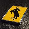Zikger Emblema Distintivo per Stivale Alce Giallo in Metallo 3D per Logo Volvo XC90 V60 S80 S60 Svezia,Silver