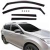 J&J AUTOMOTIVE GP Deflettori per Toyota RAV-4 2012-2019, 4 pezzi | 4 deflettori GP per Toyota RAV-4, policarbonato flessibile, finitura nera, canale del finestrino.