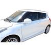 J&J AUTOMOTIVE Deflettori d'Aria per Suzuki Swift 5-Porte Berlina 2010-2017, Set da 2 Pezzi, Nero Fumé Oscurato Heko