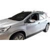 J&J AUTOMOTIVE HEKO Deflettori per Peugeot 2008 2013-2018, 2 pezzi | 2 deflettori HEKO per Peugeot 2008, PMMA 3 mm, fumé, canale del finestrino.