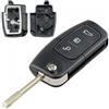 Car Passion Guscio Chiave Telecomando Compatibile con Ford Focus Mondeo Fiesta Ecosport Galaxy C-Max S-max Kuga Cover Scocca Ricambio 3 Tasti chiave flip Pieghevole (Lama formato FO21)
