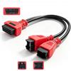 Taurion Cavo OBD a 12 + 8 pin, connettore bypass di sicurezza OBD 12P+8P, spina diagnostica in rame rosso a 16 fili, plug-in senza taglio, per veicoli FCA SGW e diagnosi