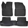 J&J AUTOMOTIVE Tappetini Auto in Gomma su Misura per Peugeot 3008/5008 2017-2024, Set da 4 Pezzi, 3D - con Bordo Alto, Antiscivolo, Inodore, Colore Nero, TPE