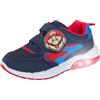 Super Mario Brothers Boys - Scarpe da ginnastica per bambini, con luci lampeggianti Nintendo, blu, rosso, bianco., 28 EU