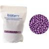 Decora, 5081190 Confezione da 1 Kg di Mini Lenti Cioccolato A Latte Viola, Dim. ⌀ 10 mm, Pronte all'uso, Con il 60% di cioccolato al latte, Confezione Bakery, Made in Italy