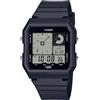 Casio Lf-20W-1Adf - Orologio digitale unisex in resina con quadrante nero, cinturino nero