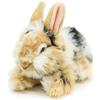 Uni-Toys - Coniglio a Testa di Leone con Orecchie Montate - Nero-Marrone-Bianco - 23 cm (Altezza) - Peluche