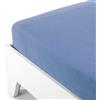 Caleffi 79407 Flanella Tinta Inferiore Lenzuolo per Singolo Letto, Azzurro