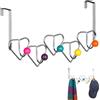 PREMIER Housewares 0509730 Appendiabiti da Porta, Cromato, 5 Ganci, Palle di Plastica, Multicolore