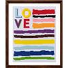 Trimits Kit per punto croce stampato grande, motivo grafico Love su tela Aida a 11 punti (40 x 45 cm), con 6 fili pre-ordinati, tabella dei colori e istruzioni (lingua italiana non garantita), ideale